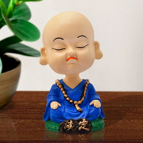 Handcrafted Ployresin Lord Buddha Blue Meditating  Statue  Showpiece Home Decor/Office Decor/Spiritual Gift