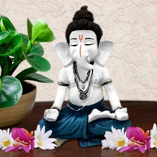 Lord Ganesha Sitting In Yoga Position Best & Unique Design for Home Decor