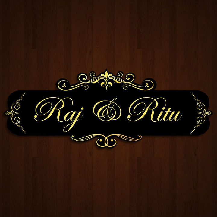 Beautiful Durable Name Plate for Bungalow Personalized Home Decor (Acrylic) - Karigaari India Aesthetic Home Decor
