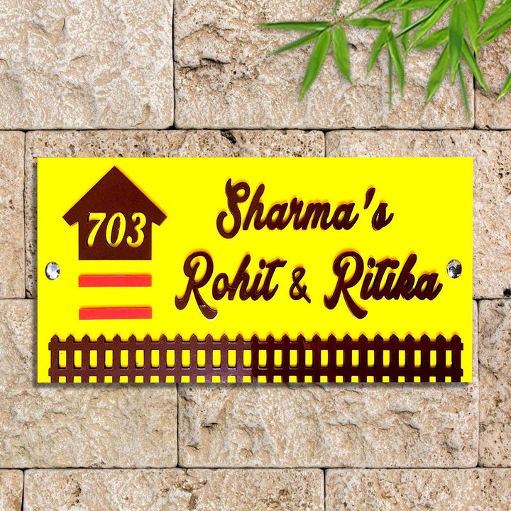 Durable Custom Wooden Name Plate for House Stylish Personalized - Karigaari India Aesthetic Home Decor