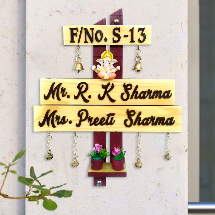 Family Custom Durable Wooden Name Plate for Home Stylish Personalized - Karigaari India Aesthetic Home Decor