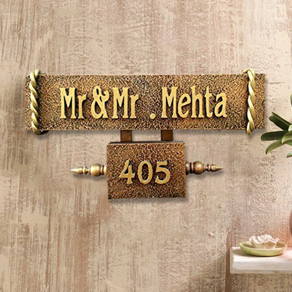 Handmade Beautiful Sturdy Wooden Name Plate for Home Personalized Custom