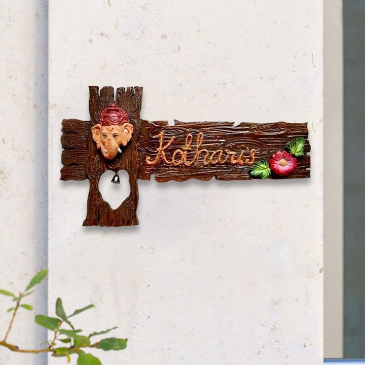 Personalized Sturdy Wooden Name Plate for Home Office Durable - Karigaari India Aesthetic Home Decor
