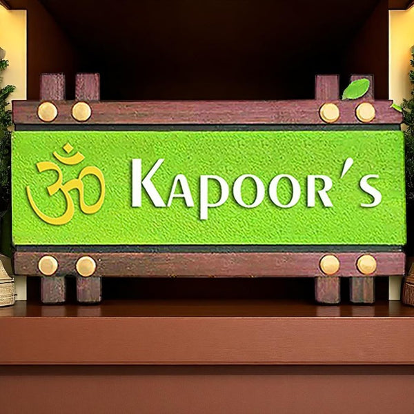 Custom Beautiful Wooden Name Plate for House Sturdy Stylish Decor