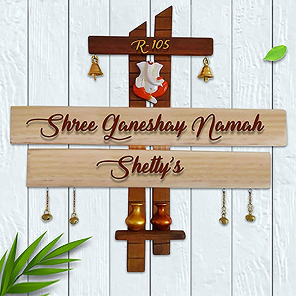 Durable Sturdy Wooden Name Plate for Office Home Stylish Personalized - Karigaari India Aesthetic Home Decor