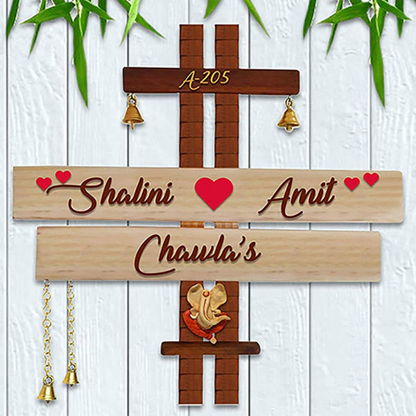 Sturdy Beautiful Wooden Name Plate for Office Home Stylish Personalized - Karigaari India Aesthetic Home Decor