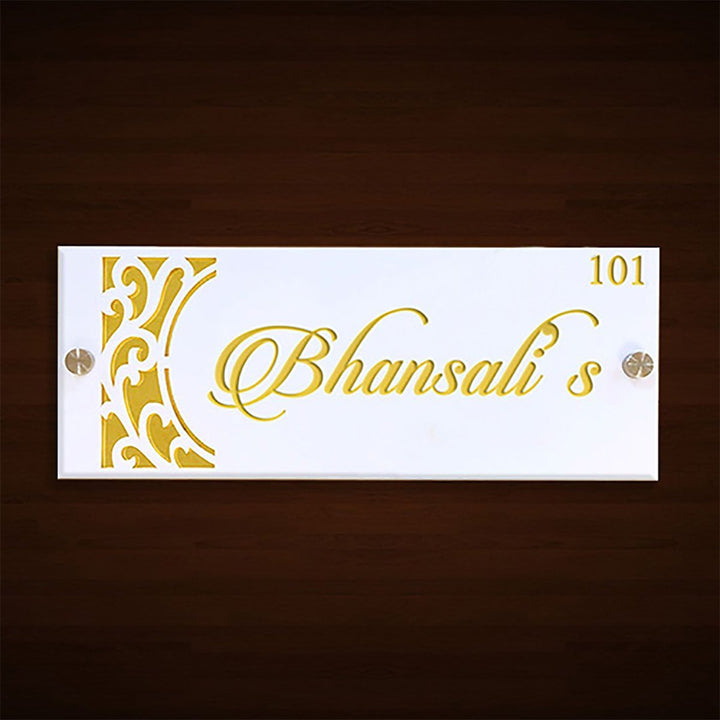 Beautiful Custom Acrylic Name Plate for House Sturdy Durable Decor - Karigaari India Aesthetic Home Decor