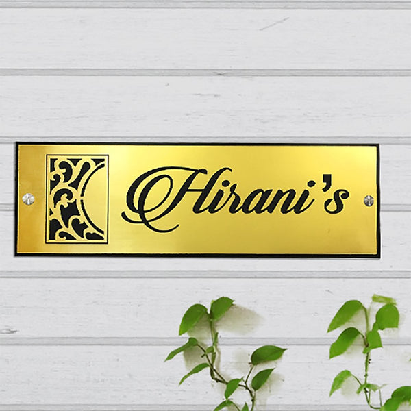Sturdy Personalized Acrylic Name Plate for House Custom Durable - Karigaari India Aesthetic Home Decor