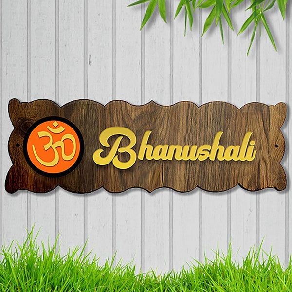 Beautiful Personalized Wooden Name Plate for House Custom Durable