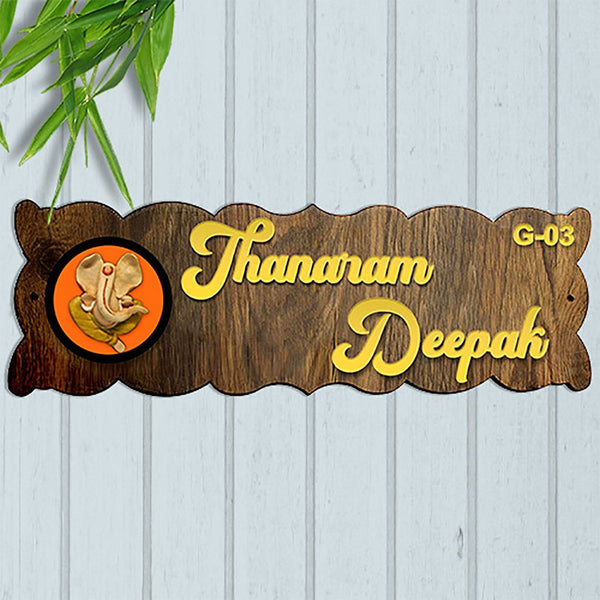 Stylish Personalized Wooden Name Plate for Office Home Sturdy - Karigaari India Aesthetic Home Decor