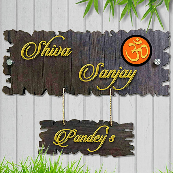 Custom Stylish Wooden Name Plate for House Durable Beautiful Decor - Karigaari India Aesthetic Home Decor