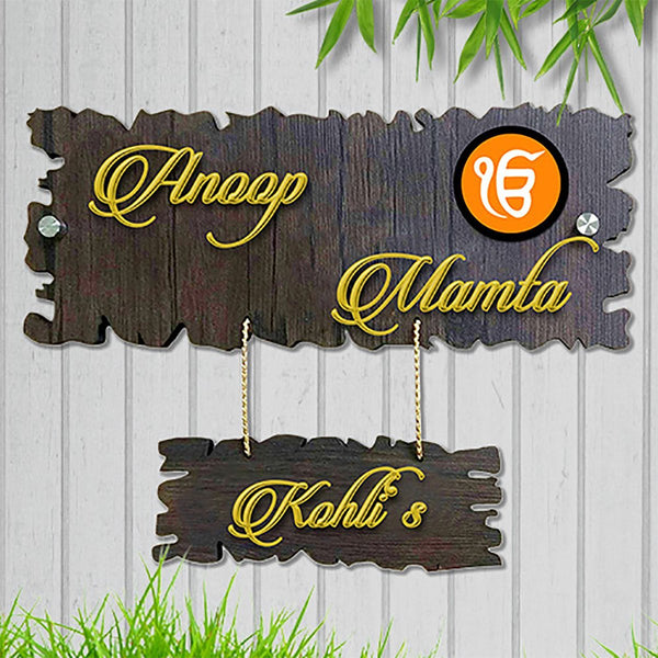 Personalized Durable Wooden Name Plate for Office Home Custom Sturdy