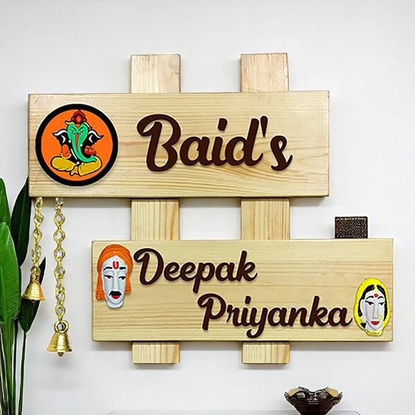 Durable Personalized Wooden Name Plate for Office Home Stylish Beautiful