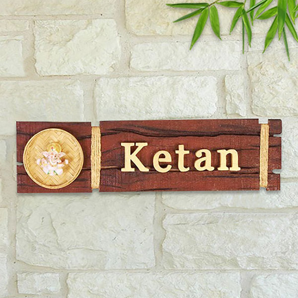Sturdy Custom Wooden Name Plate for House Beautiful Durable - Karigaari India Aesthetic Home Decor
