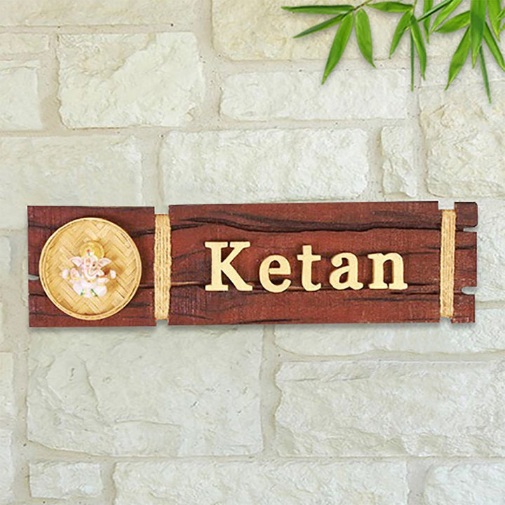 Sturdy Custom Wooden Name Plate for House Beautiful Durable - Karigaari India Aesthetic Home Decor