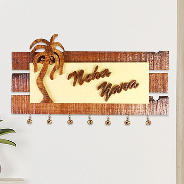 Sturdy Durable Wooden Name Plate for House Personalized Stylish - Karigaari India Aesthetic Home Decor