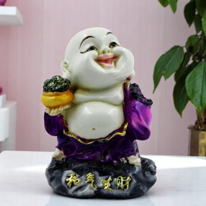 Handcrafted Ployresin Lord Buddha Standing With Taking Bowl In Hand Statue Showpiece Home Decor/Office Decor/Spiritual Gift - Karigaari India Aesthetic Home Decor