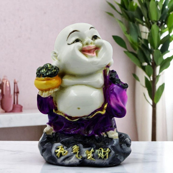 Handcrafted Ployresin Lord Buddha Standing With Taking Bowl In Hand Statue Showpiece Home Decor/Office Decor/Spiritual Gift - Karigaari India Aesthetic Home Decor