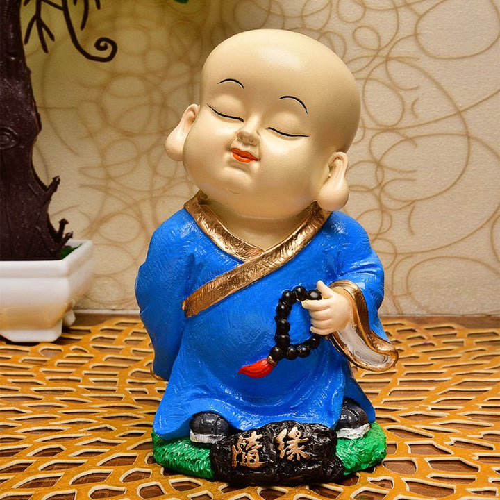 Handcrafted Ployresin Lord Buddha Dark Blue Thinking Standing Statue  Showpiece Home Decor/Office Decor/Spiritual Gift - Karigaari India Aesthetic Home Decor
