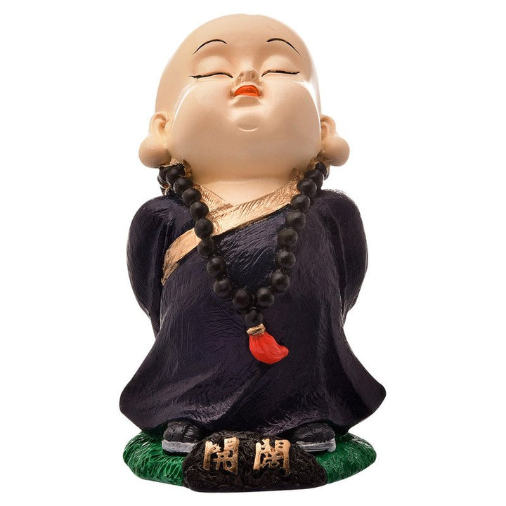 Handcrafted Ployresin Lord Buddha Standing And Thinking Dark Brown With Golden Border Statue  Showpiece Home Decor/Office Decor/Spiritual Gift - Karigaari India Aesthetic Home Decor