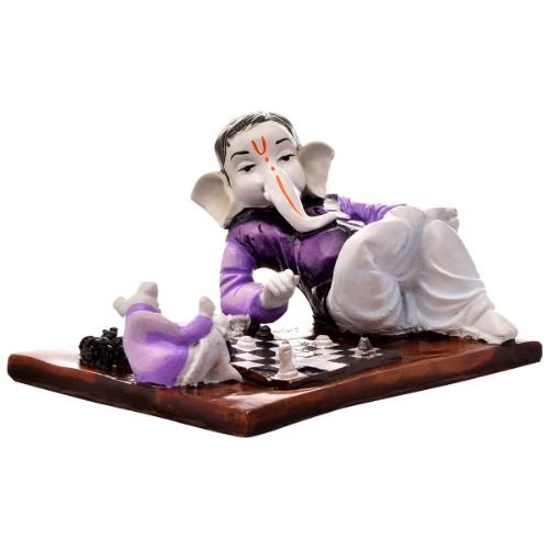 Unique Little Lord Ganesha Playing Chess With Mouse Best Item for Home Decor - Karigaari India Aesthetic Home Decor