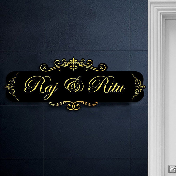 Beautiful Durable Name Plate for Bungalow Personalized Home Decor (Acrylic) - Karigaari India Aesthetic Home Decor