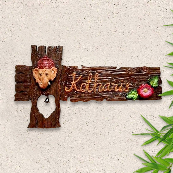 Personalized Sturdy Wooden Name Plate for Home Office Durable - Karigaari India Aesthetic Home Decor