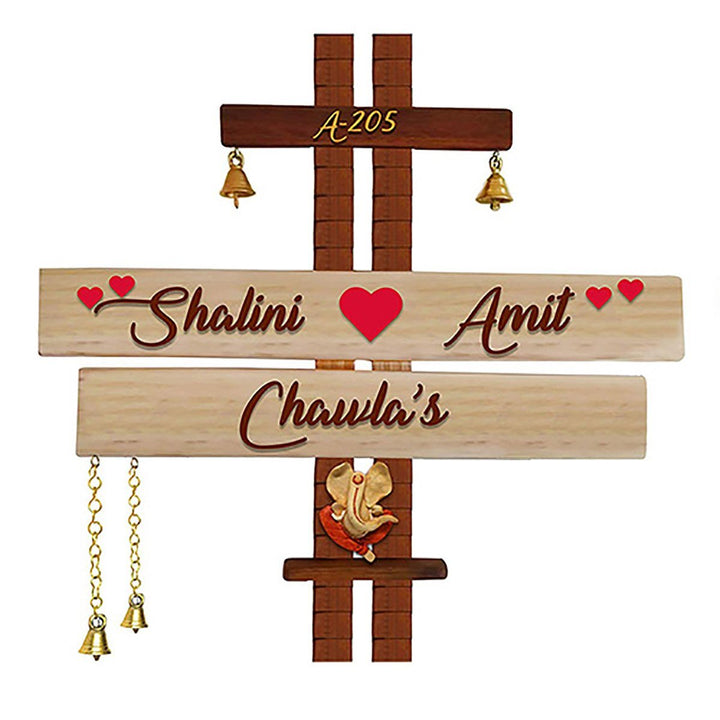 Sturdy Beautiful Wooden Name Plate for Office Home Stylish Personalized - Karigaari India Aesthetic Home Decor