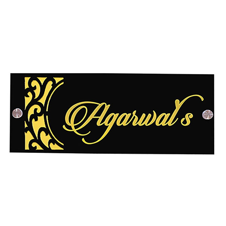 Durable Personalized Acrylic Name Plate for House Beautiful Sturdy Decor - Karigaari India Aesthetic Home Decor
