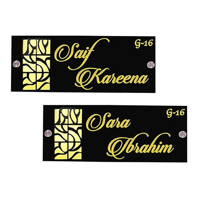 Beautiful Sturdy Acrylic Name Plate for House Personalized Custom Decor - Karigaari India Aesthetic Home Decor