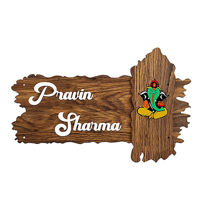 Durable Stylish Wooden Name Plate for Home Office Beautiful Personalized - Karigaari India Aesthetic Home Decor