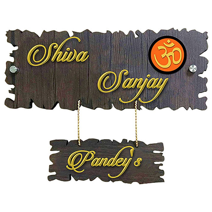 Custom Stylish Wooden Name Plate for House Durable Beautiful Decor - Karigaari India Aesthetic Home Decor
