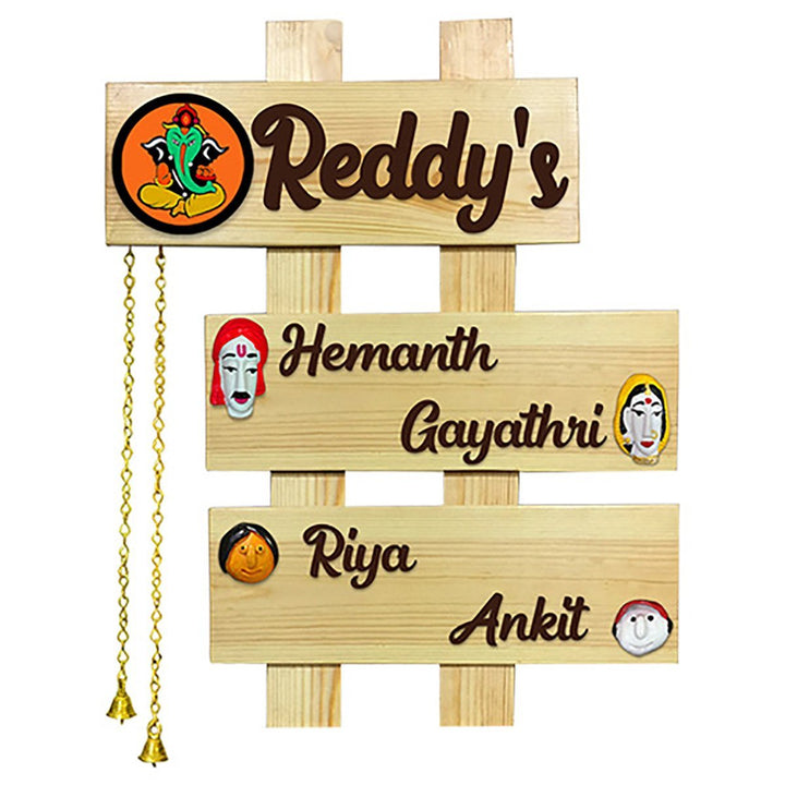 Sturdy Custom Wooden Name Plate for House Durable Beautiful Decor - Karigaari India Aesthetic Home Decor