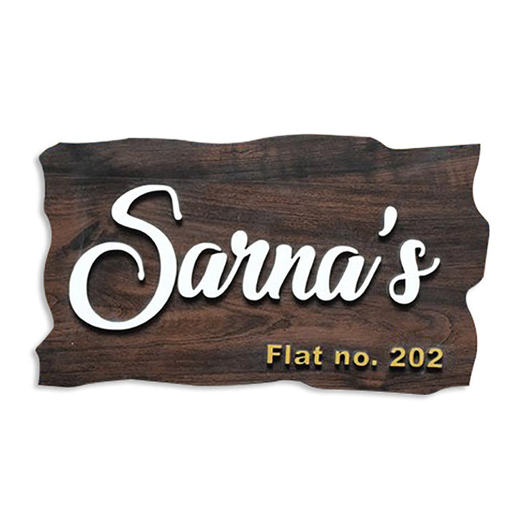 Personalized Stylish Wooden Name Plate for House Custom Beautiful - Karigaari India Aesthetic Home Decor
