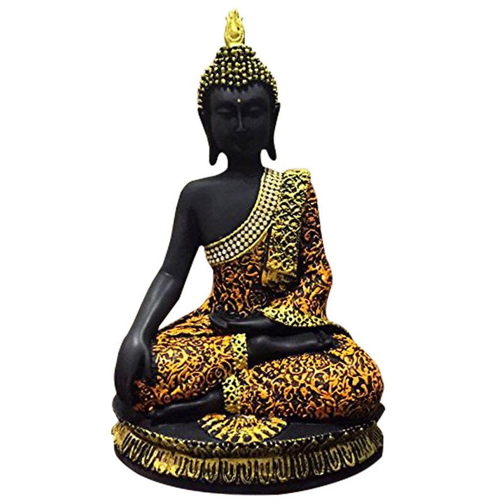 Handcrafted Ployresin Multicolour Sitting Lord Buddha  Statue Showpiece Home Decor/Office Decor/Spiritual Gift - Karigaari India Aesthetic Home Decor