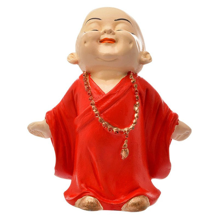 Handcrafted Ployresin  Orange Colour Lord Buddha Standing Statue  Showpiece Home Decor/Office Decor/Spiritual Gift - Karigaari India Aesthetic Home Decor