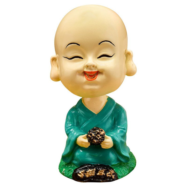 Handcrafted Ployresin Lord Buddha Green Sitting Statue  Showpiece Home Decor/Office Decor/Spiritual Gift - Karigaari India Aesthetic Home Decor