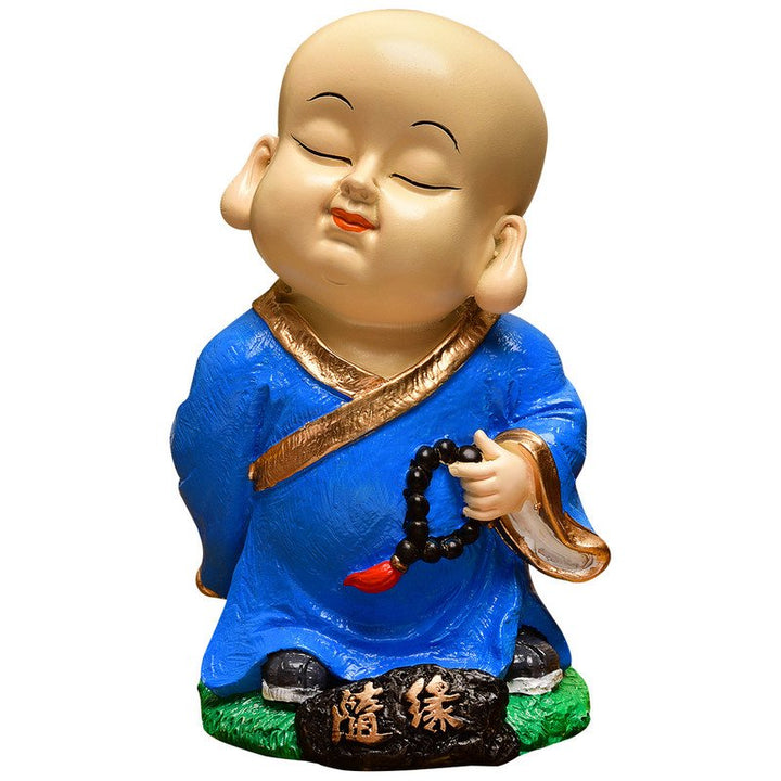 Handcrafted Ployresin Lord Buddha Dark Blue Thinking Standing Statue  Showpiece Home Decor/Office Decor/Spiritual Gift - Karigaari India Aesthetic Home Decor