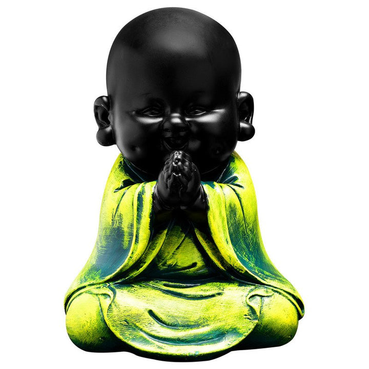 Handcrafted Ployresin Lord Buddha Light Green Colour Praying And Sitting Statue Showpiece Home Decor/Office Decor/Spiritual Gift - Karigaari India Aesthetic Home Decor
