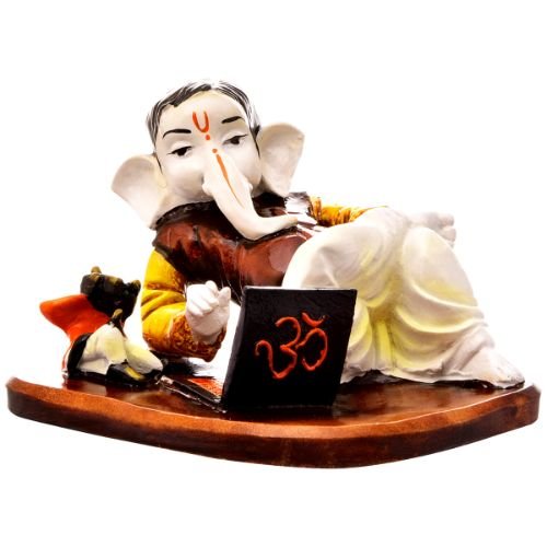 Unique Little Lord Ganesha Sitting With Laptop Best Item for Home Decor - Karigaari India Aesthetic Home Decor
