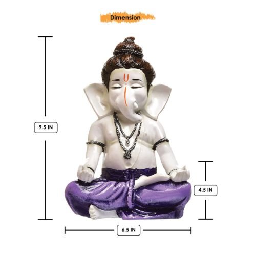 Beautiful Lord Ganesha Sitting In Yoga Position Best & Unique Design for Home Decor - Karigaari India Aesthetic Home Decor
