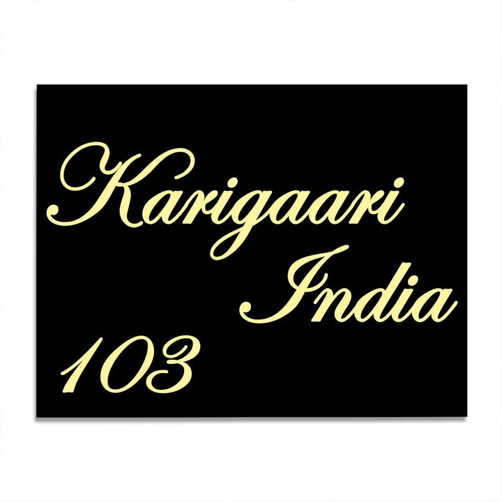 Durable Name Plate Made of Wood for Office Outdoor Home Decor (Water Proof) - Karigaari India Aesthetic Home Decor