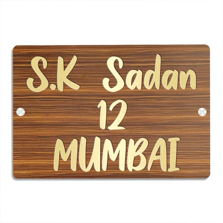 Durable Beautiful Name Plate for House Home Customized Design - Karigaari India Aesthetic Home Decor