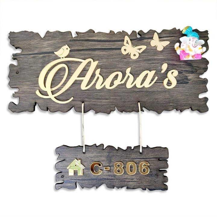 Cozy Personalized Stylish Wooden Name Plate for Office Durable Decor - Karigaari India Aesthetic Home Decor