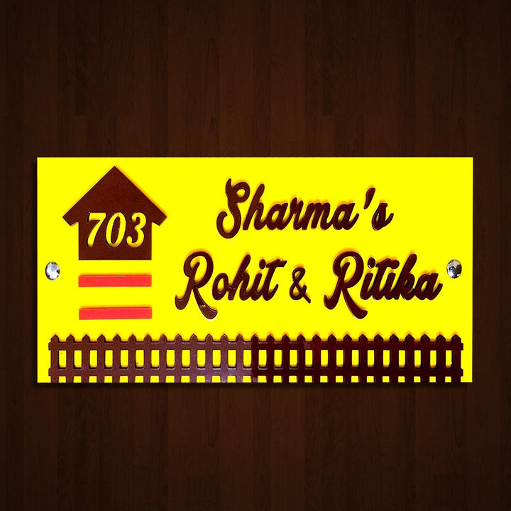 Durable Custom Wooden Name Plate for House Stylish Personalized - Karigaari India Aesthetic Home Decor