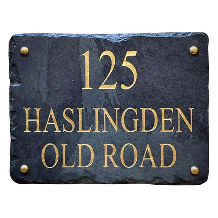Stone Personalized Sturdy Wooden Name Plate for House Custom Durable - Karigaari India Aesthetic Home Decor