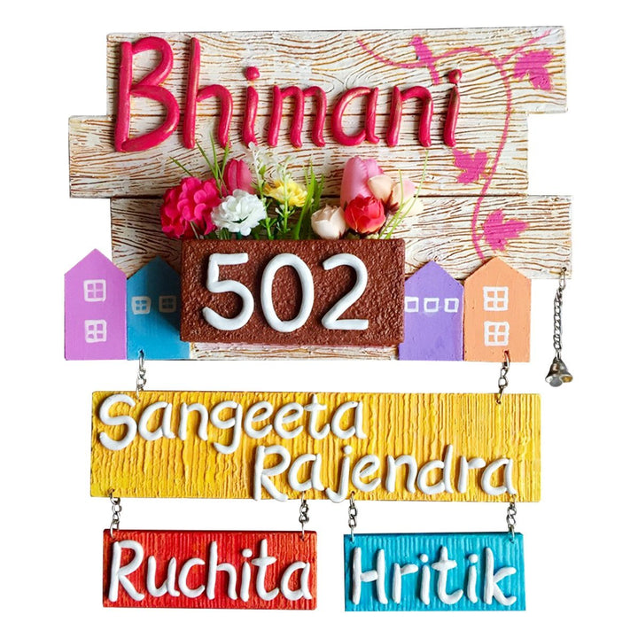 Handmade  Custom Beautiful Wooden Name Plate for Home Stylish Personalized - Karigaari India Aesthetic Home Decor
