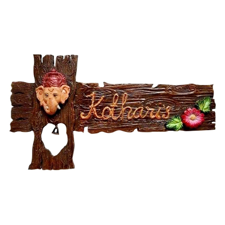 Personalized Sturdy Wooden Name Plate for Home Office Durable - Karigaari India Aesthetic Home Decor