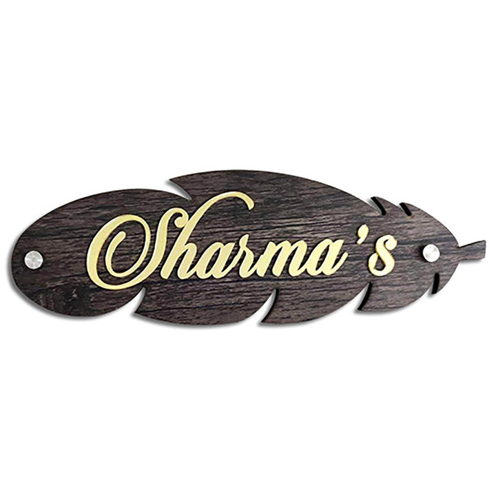 Sturdy Custom Wooden Name Plate for House Personalized Beautiful - Karigaari India Aesthetic Home Decor