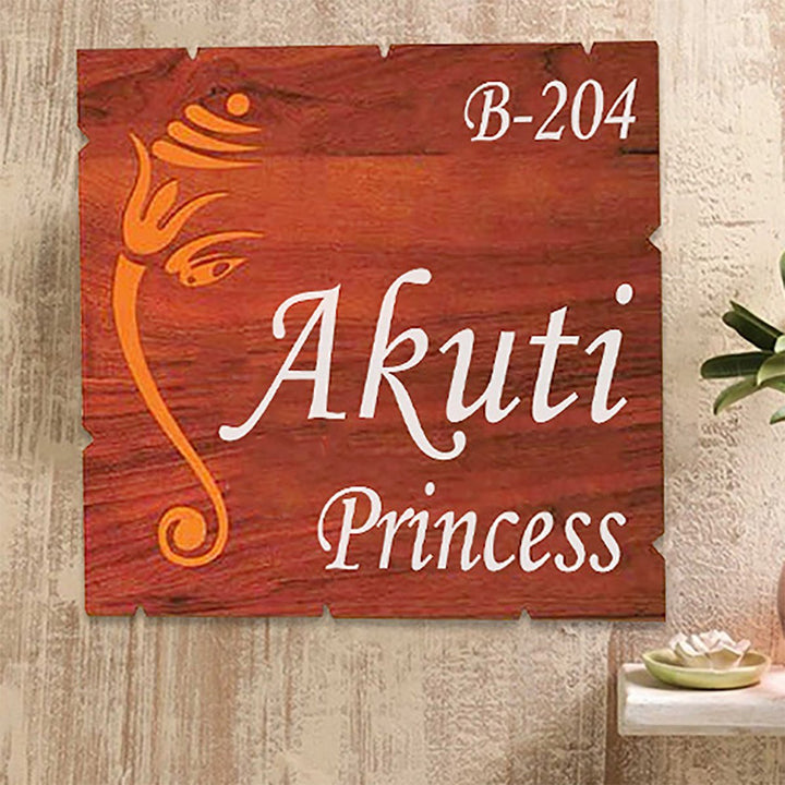 Beautiful Sturdy Wooden Name Plate for Home Durable Custom Decor - Karigaari India Aesthetic Home Decor